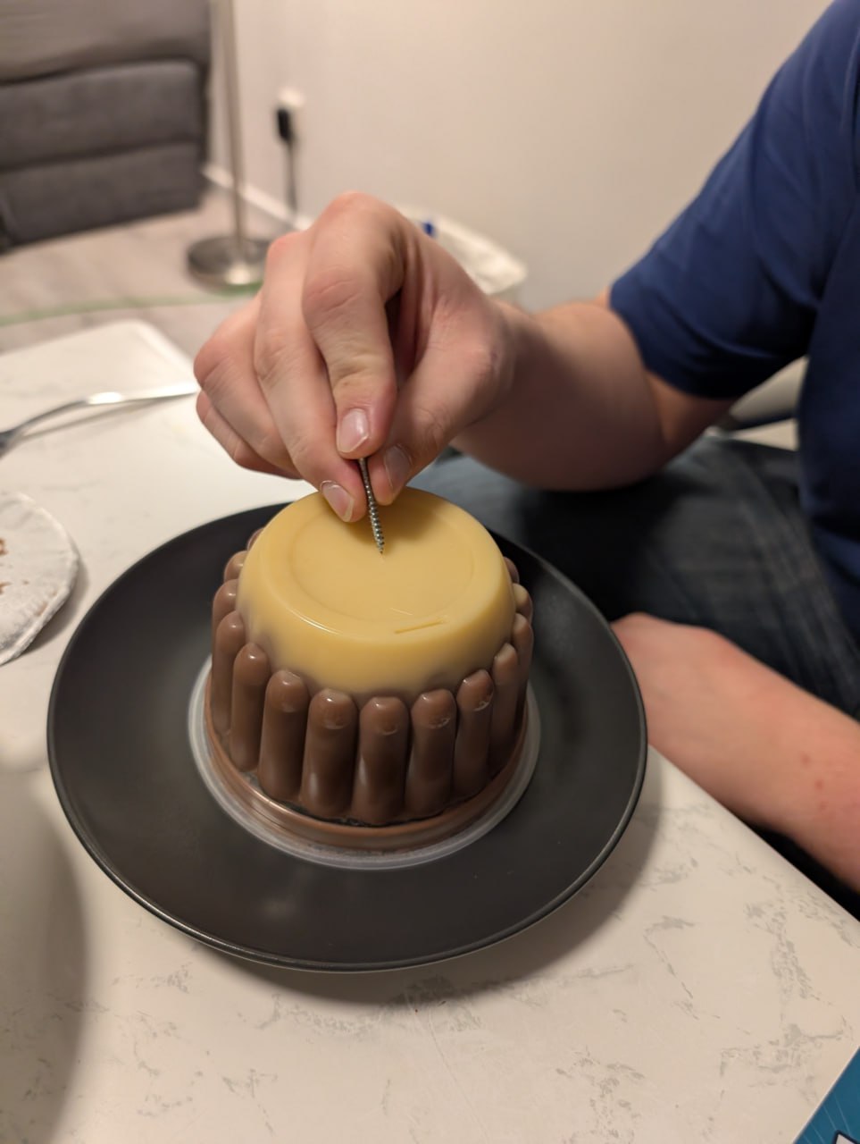 Puddingöffnung mit Schraube
